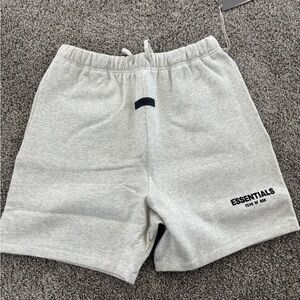 Fear of God Essentials Light Gray Athletic Shorts